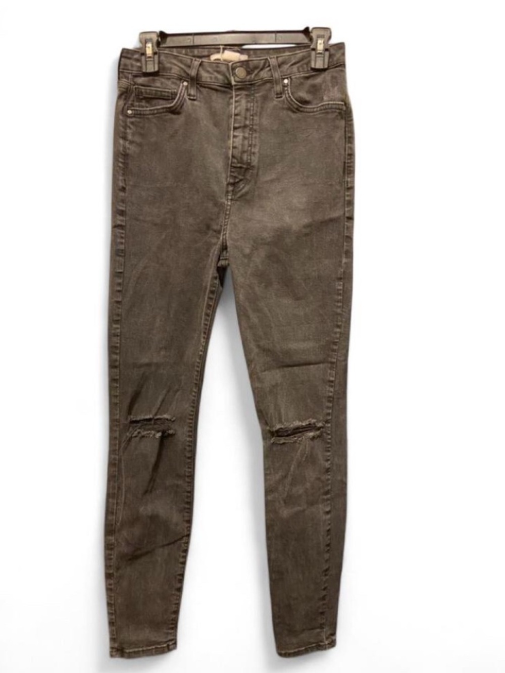 Forever 21 Women’s Black Distressed High Waisted Skinny Jeans